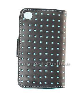   DOT LEATHER WALLET CASE SKIN COVER POUCH FOR IPOD TOUCH 4TH 4 4GEN HOT