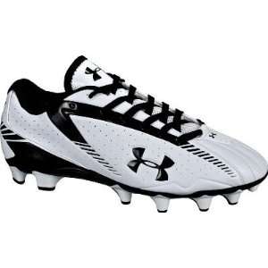   Wht/Blk Football Cleats   Size 12.5   Molded Cleats
