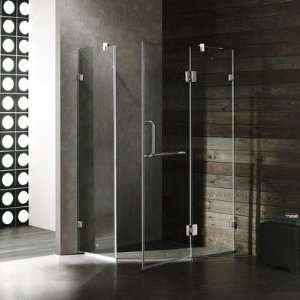 36 x 36 Frameless Neo Angle Shower Enclosure Finish Brushed Nickel 