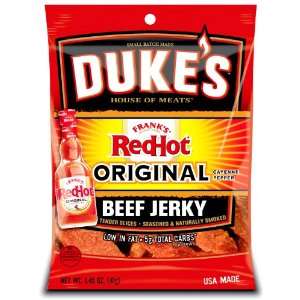Dukes Franks Redhot Original Beef Jerky, 1.45 Ounce  