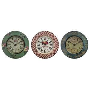    Set of 3 Vintage French Country Wall Clocks