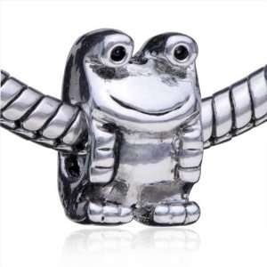   Pandora Style Bead Cute Frog European Charm Bead Fits Pandora Bracelet