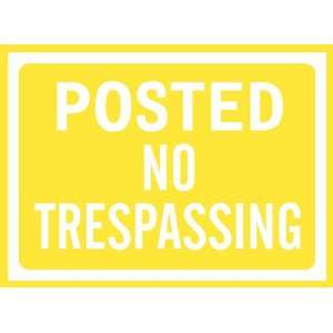  Posted No Trespassing Sign Removable Wall Sticker
