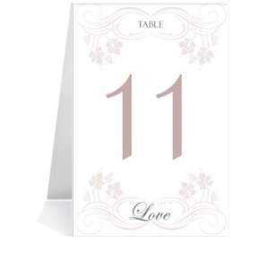   Table Number Cards   Vine Garden Trellis #1 Thru #16
