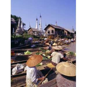  Women in Boats Selling Vegetables, Floating Market on the 