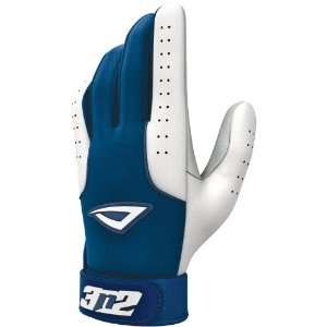  3N2 Sheepskin Leather Pro Bat Gloves Navy/White NAVY/WHITE 