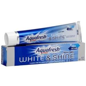 Aquafresh White & Shine Fluoride Toothpaste 6 oz, 2 ct (Quantity of 4)