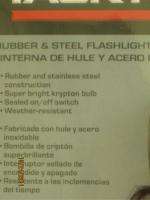 Task Force Rubber & Steel Krypton Bulb Flashlight #FT RM 2AA  