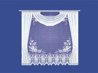 Lace Fine Curtain Panel L 65 1/2 W 67 NWT White  