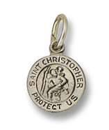   of all the round St. Christopher medals so you can see their sizes