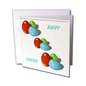  Florene Holday Graphic   Red Green Turquoise Easter Eggs 