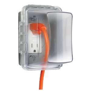   Outlet Cover Outdoor Receptacle Protector, 4 3/4 Inches Deep, Clear