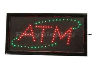 Big Bright LED ATM SIGN Red&Green Flash #AC AT2  