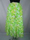 LILLY PULITZER womens green yellow floral butterfly socialite peasant 