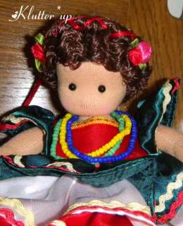   /Music Box Doll Mexico GREEN TREE ETHNIC MEXICAN GIRL #981 55  