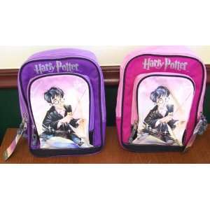 com 2 Harry Potter Hogwarts Lavender and Pink Canvas Fabric Backpack 