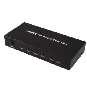  HDMI 3D Distribution Amplifier 1 x 4 Splitter   UK Plug 
