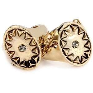  House of Harlow 1960 Double Metal Sunburst Ring in Gold 