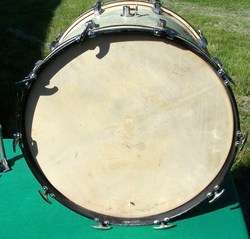 Vintage c.1957 Ludwig WLF Bass Drum White Marine Pearl 22 x 14  