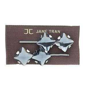 Jane Tran Hair Accessories Rhinestone Bobby Pin Set, 1 set