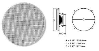Poly Planar MA6800 8 Marine 3 Way Speakers (Pair)  