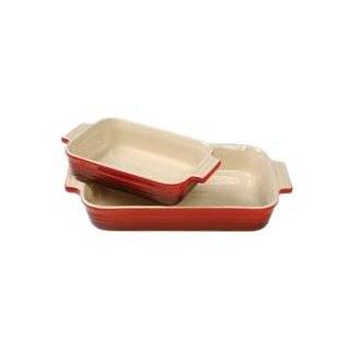 Le Creuset Stoneware 1 1/4 Quart Rectangular Baker with Bonus 16 Ounce 