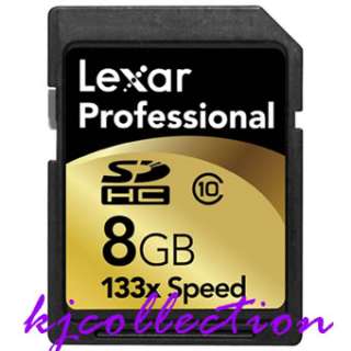 Lexar 8GB 8G SDHC SD Memory Card 133x 20MB/s Class 10  