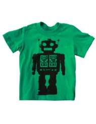 Happy Family Futuristic Robot Kelly Green Kids T Shirt