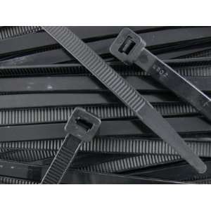  8 Inch Heavy Duty Black Cable Ties (120lbs) 100pk