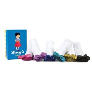 Trumpette 6 Pairs Of Big Bow Jewel Toned Socks In A Gift Box