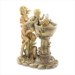   Sister And Brother Indoor Table Water Fountain Home
