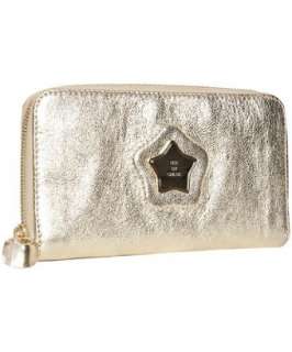 See By Chloe light gold lambskin star logo zip wallet   up to 