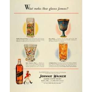   Ale Medieval Glass Globet Egyptian Johnnie Walker   Original Print Ad