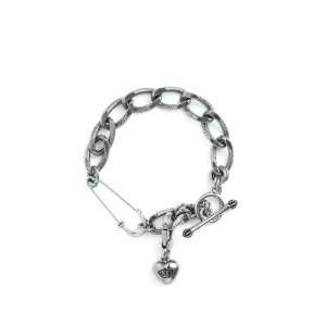  Juicy Couture Safety Pin Charm Bracelet in Silver Jewelry