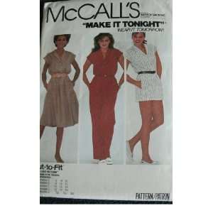   & JUMPSUIT SIZE 8 10 12 MCCALLS MAKE IT TONIGHT SEWING PATTERN 7531