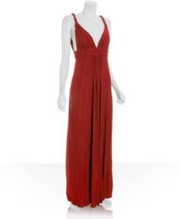 Bags cherry jersey twisted strap maxi dress  