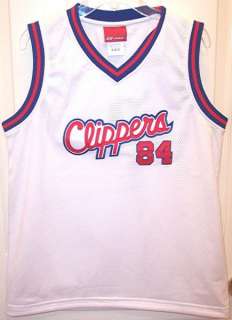 NEW REEBOK NBA LOS ANGELES CLIPPERS 84 WHITE JERSEY, YOUTH or WOMEN XL