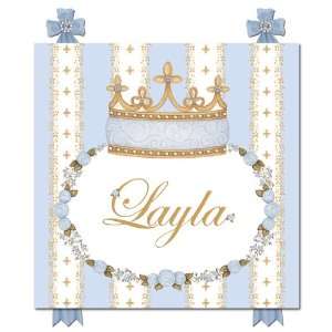  Posh Princess Crown Name Plaque French Blue