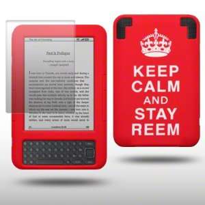   KINDLE 3 KEEP CALM AND STAY REEM LASERED SILICONE SKIN 