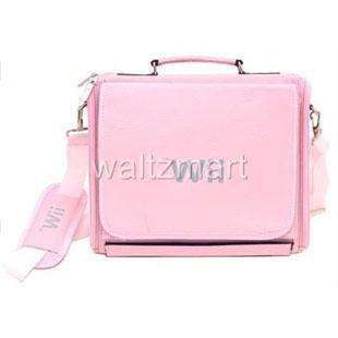 Carrying Travel Bag Case For Nintendo Console Wii Pink  