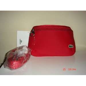  BNWT AUTHENTIC LACOSTE RED WAIST POUCH 