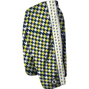   Lacrosse Gear Houndstooth Navy/Gold/White Lax Mesh Short Adult Medium
