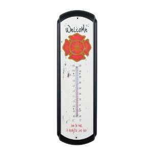  FIREFIGHTERS Vintage Style Thermometer FULLY FUNCTIONAL 