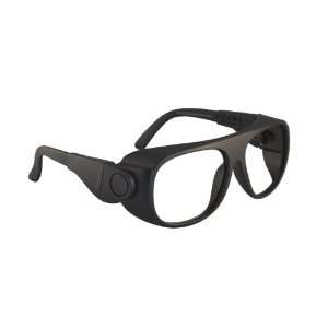  GLASSES IN LARGE INDUSTRIAL PLASTIC SAFETY FRAME WITH MOLDED PLASTIC 