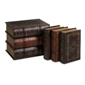     Set of 6 by IMAX Leather Bound Storage Boxes