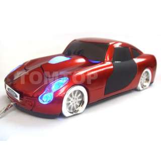 Red 3D Car Shape Optical USB Mouse Mice PC Laptop  