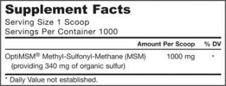 MSM Sulfer 1 Kilogram 2.2 Lbs Powder  