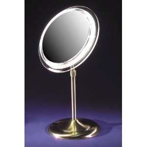 Zadro 9 Makeup Magnifying Vanity Mirror, Satin Nickel, Surround Light 