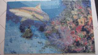 1712x1038mm underwater mosaic tile art in pre made panels   shark 