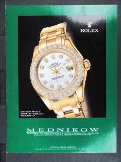 2006 ROLEX Watch magazine Ad Oyster Perpetual Lady Datejust Swiss 